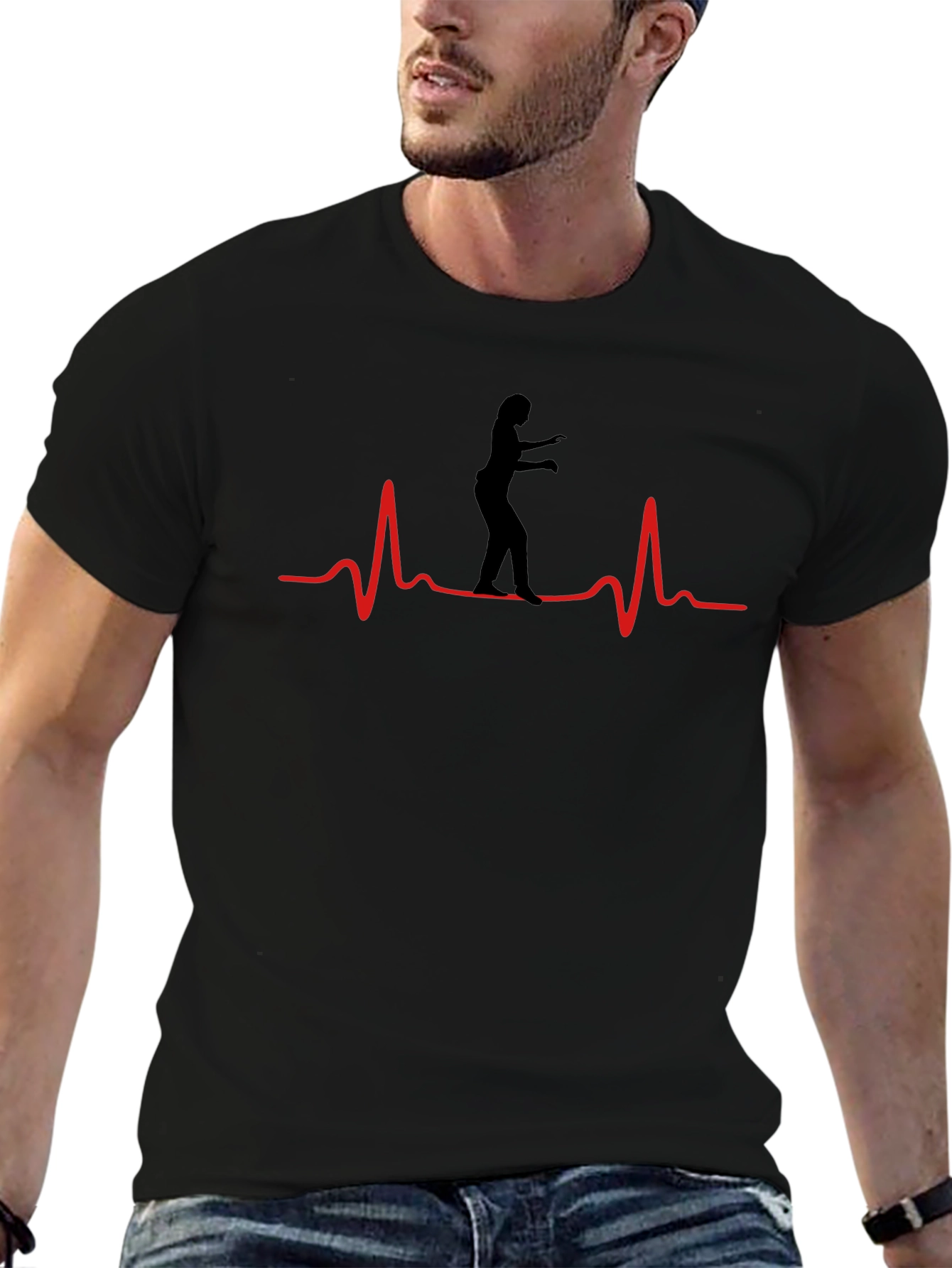 Heartbeat Dancer Graphic Tee - Black