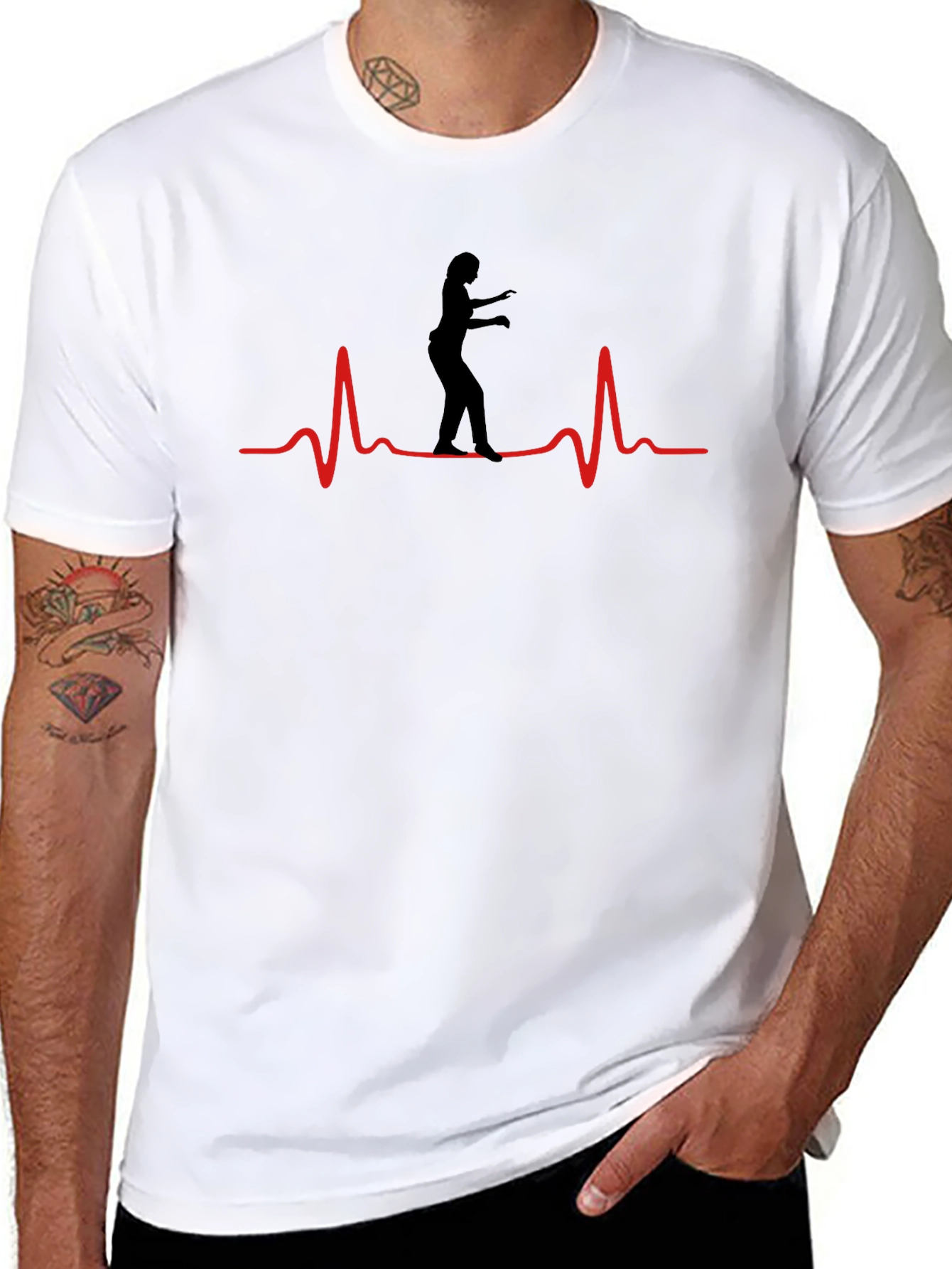 Heartbeat Dancer Graphic Tee - Black