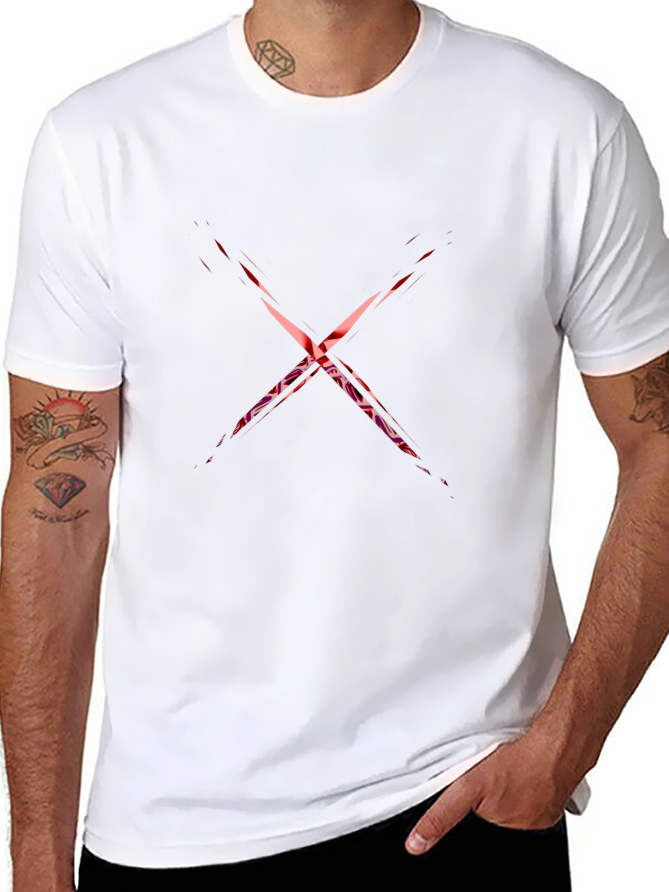 Edgy X Graphic Black T-Shirt