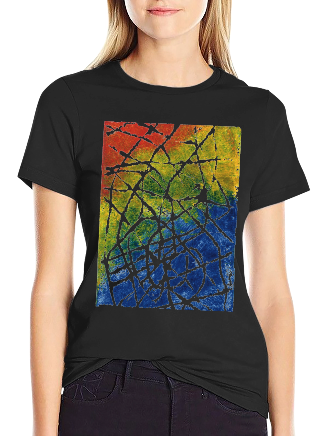 Abstract Art Mens Black T-Shirt