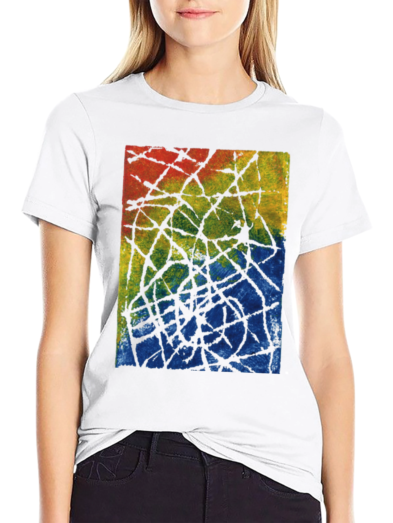Abstract Art Mens Black T-Shirt
