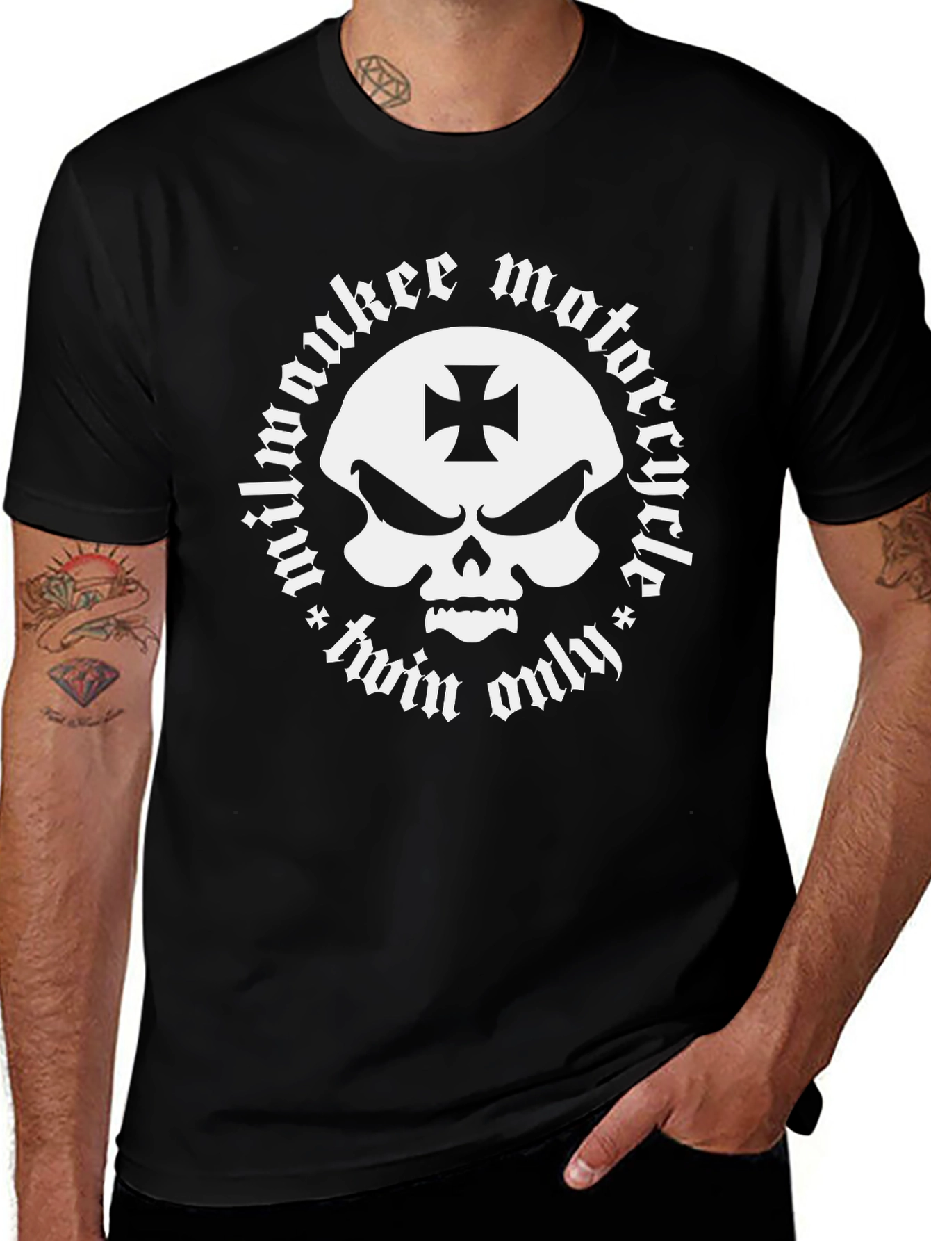 Milwaukee Motorcycle Skull T-Shirt