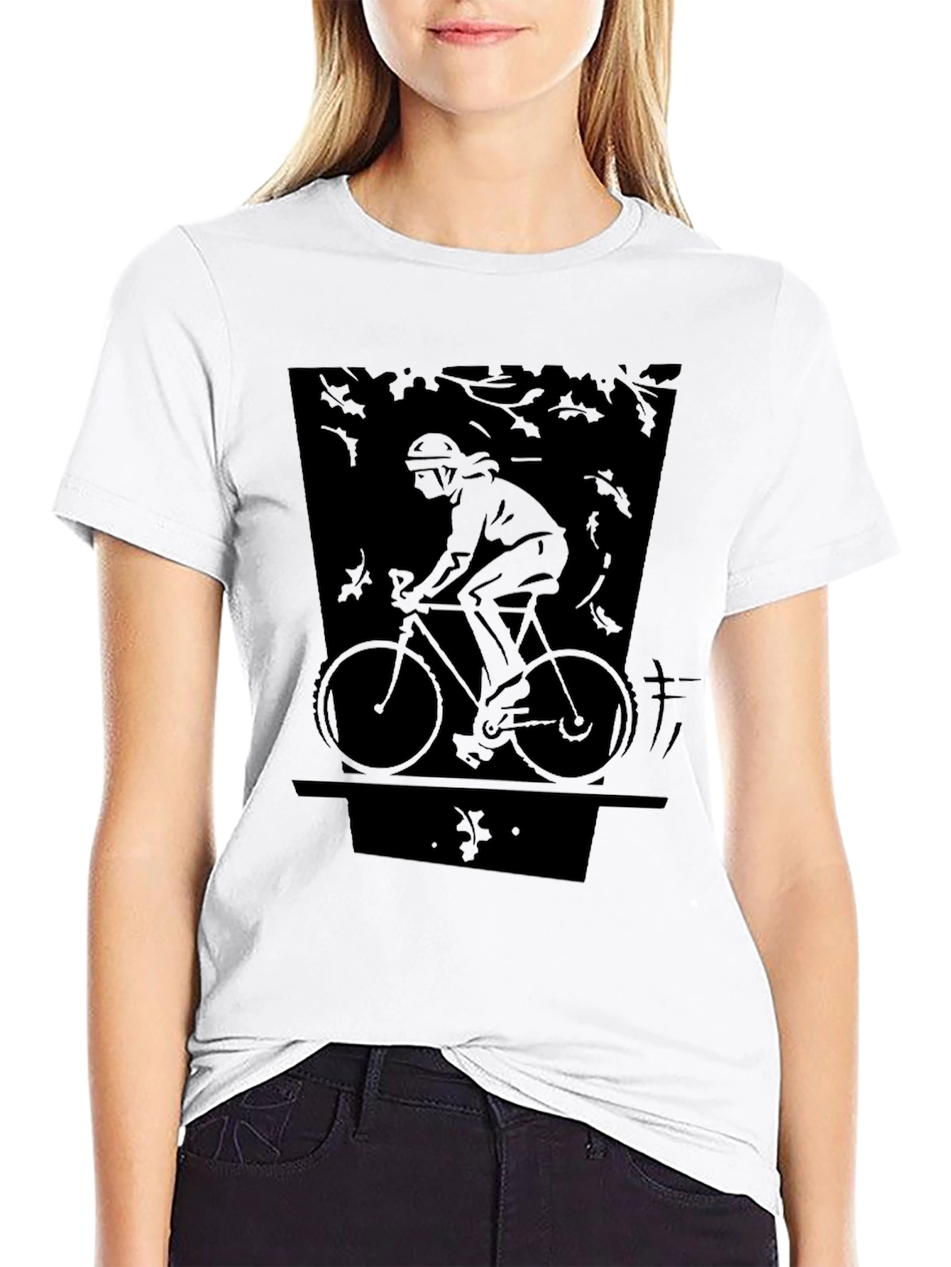 Bicycle Ride Graphic Tee - Stylish Black Cotton Shirt