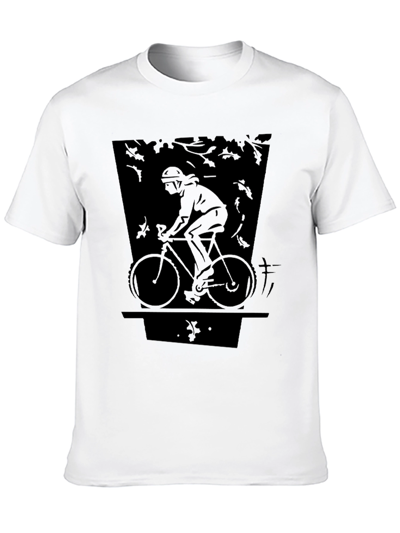 Bicycle Ride Graphic Tee - Stylish Black Cotton Shirt