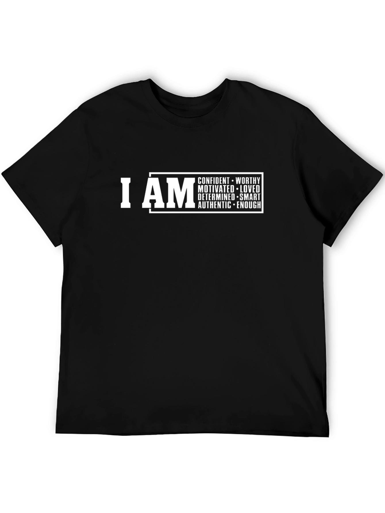 I AM Positive Affirmation Black Graphic Tee