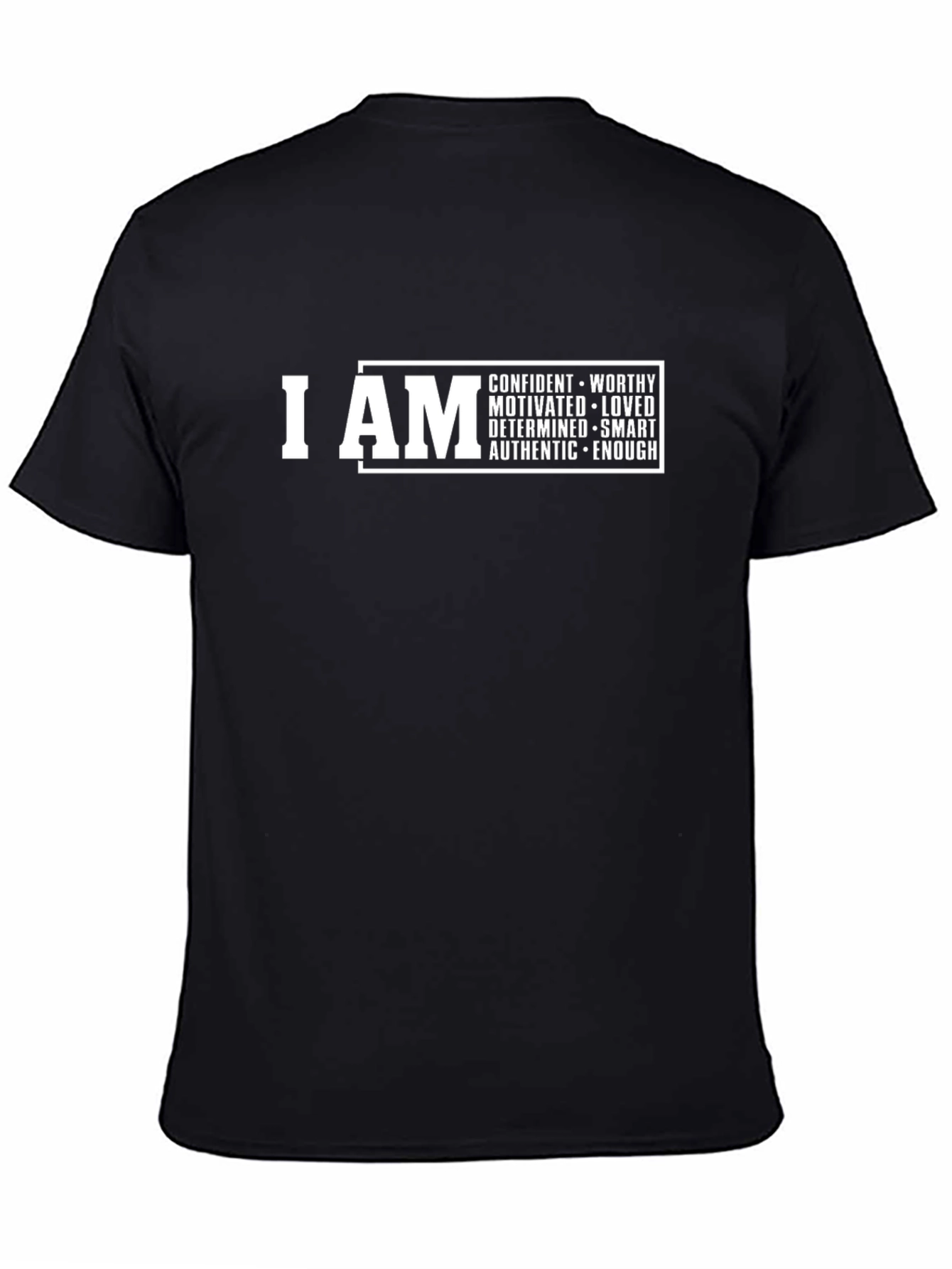 I AM Positive Affirmation Black Graphic Tee