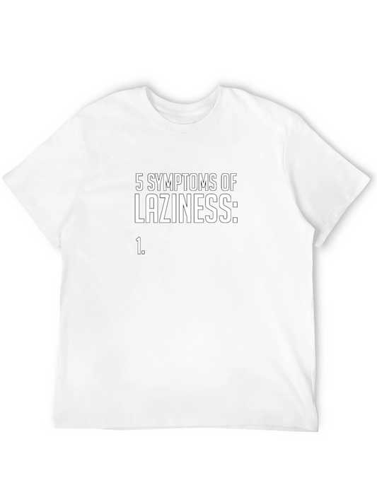 5 Symptoms of Laziness Graphic Tee - Black