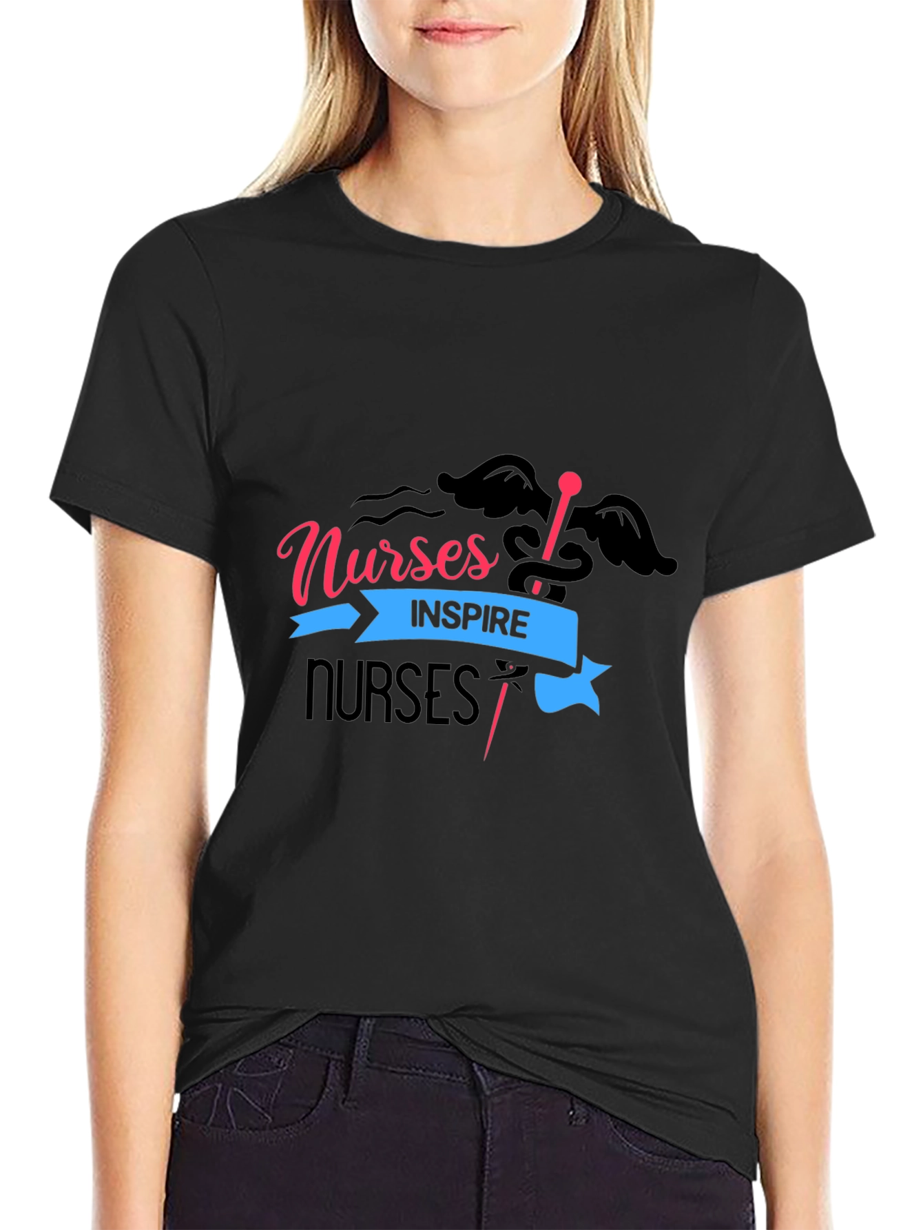 Nurses Inspire Black T-Shirt