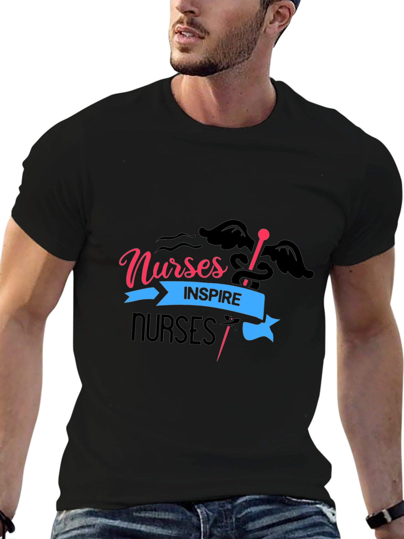 Nurses Inspire Black T-Shirt