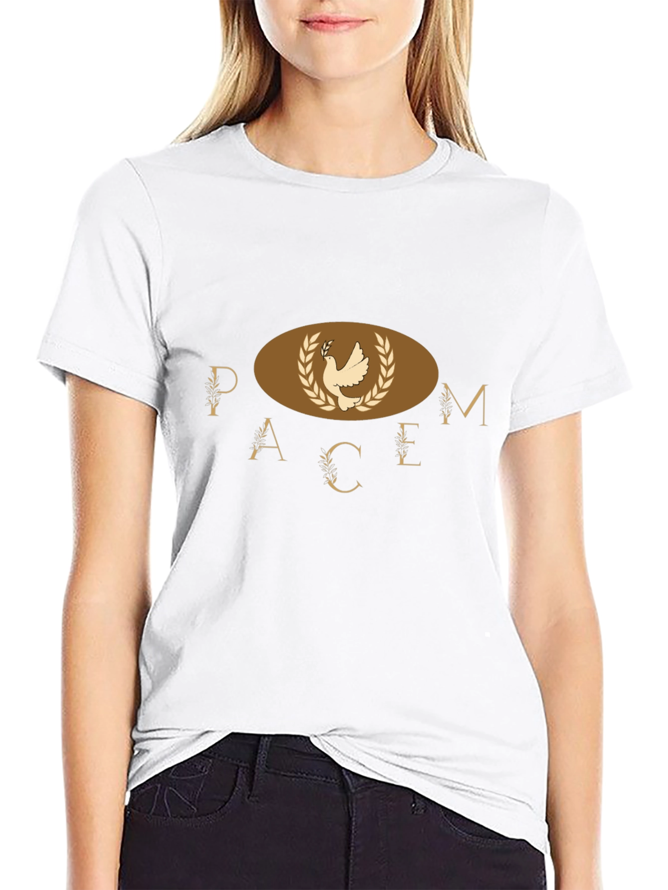Peace Dove Graphic Print Mens T-Shirt