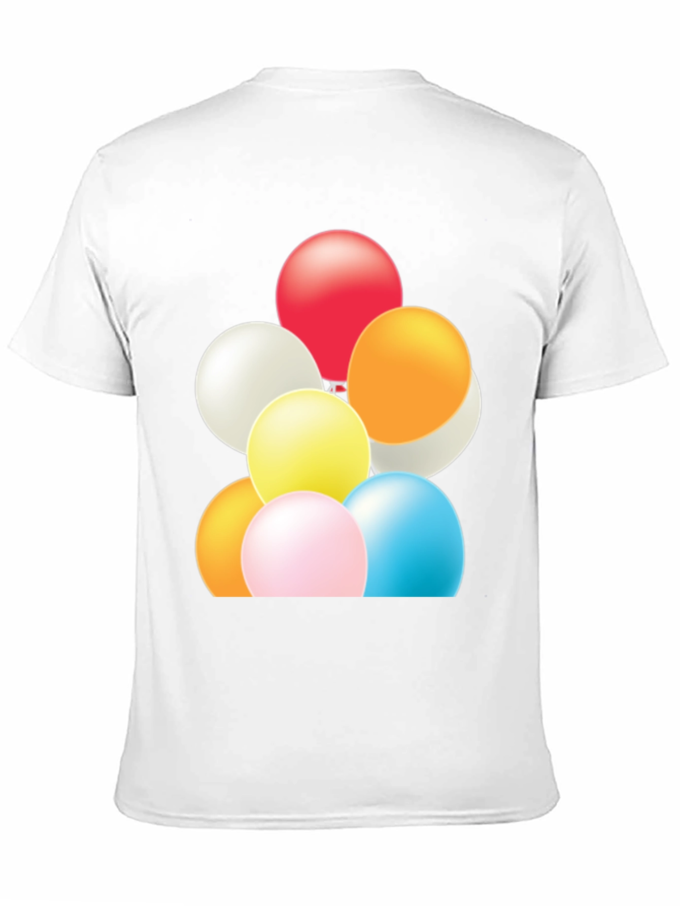 Fun Balloons Graphic Tee - Black Cotton T-Shirt