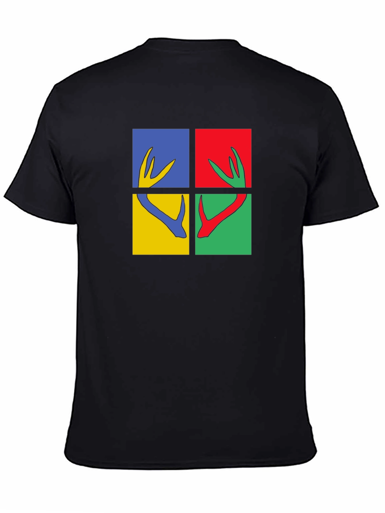 Modern Graphic Tee - Antler Pop Art Design