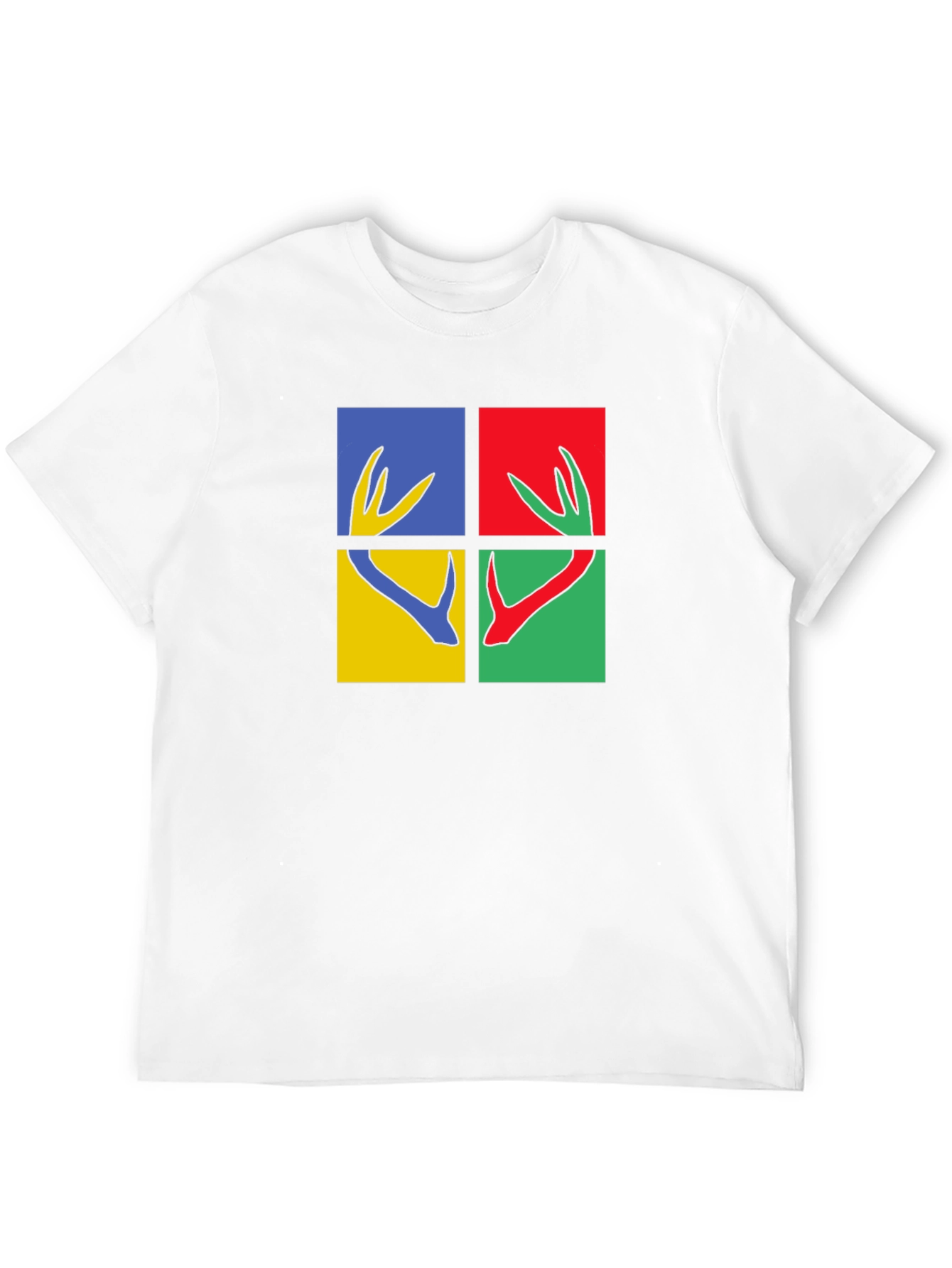 Modern Graphic Tee - Antler Pop Art Design