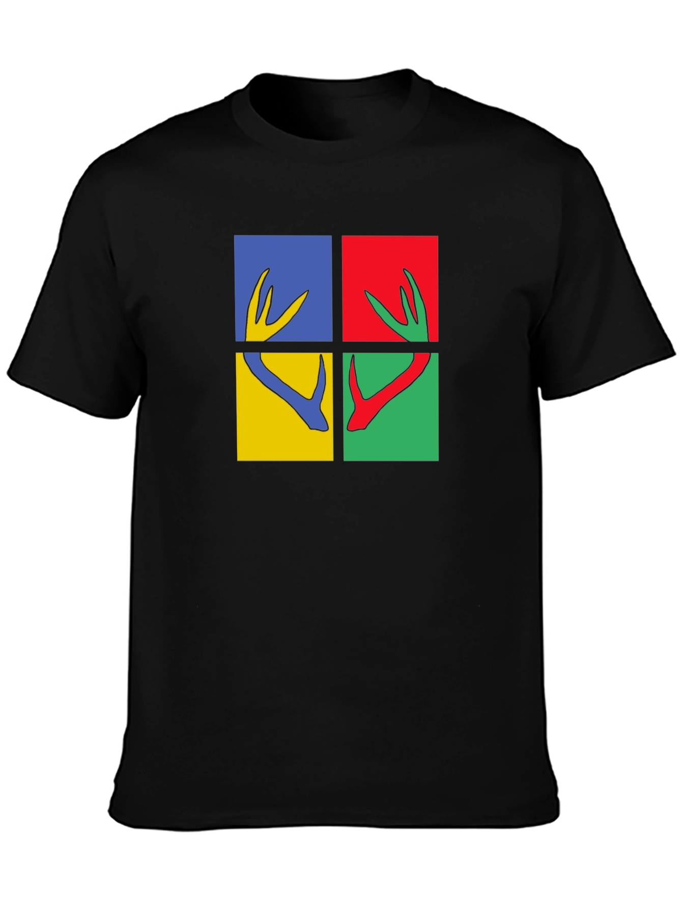 Modern Graphic Tee - Antler Pop Art Design