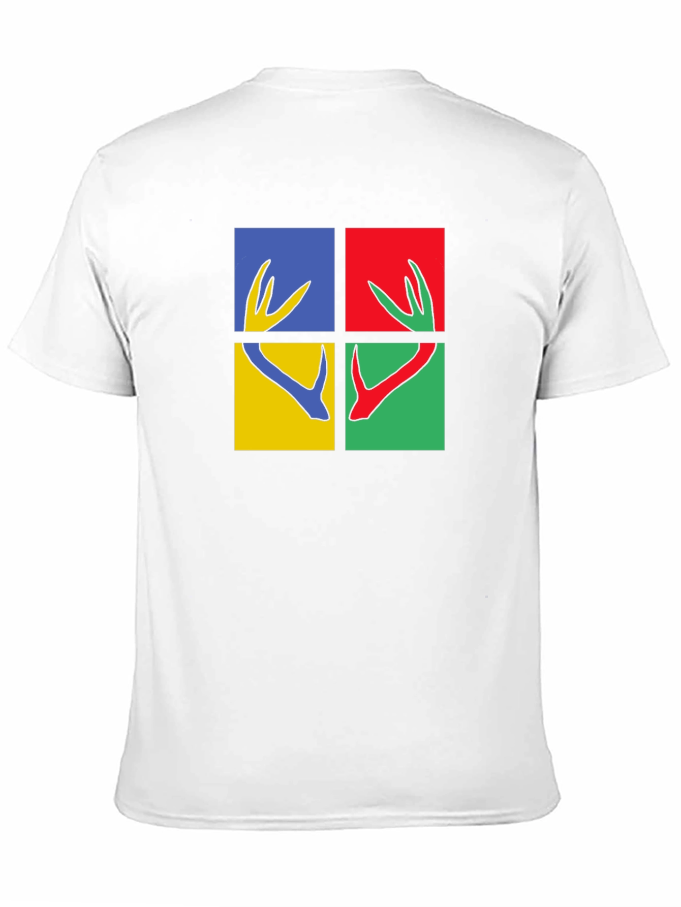 Modern Graphic Tee - Antler Pop Art Design