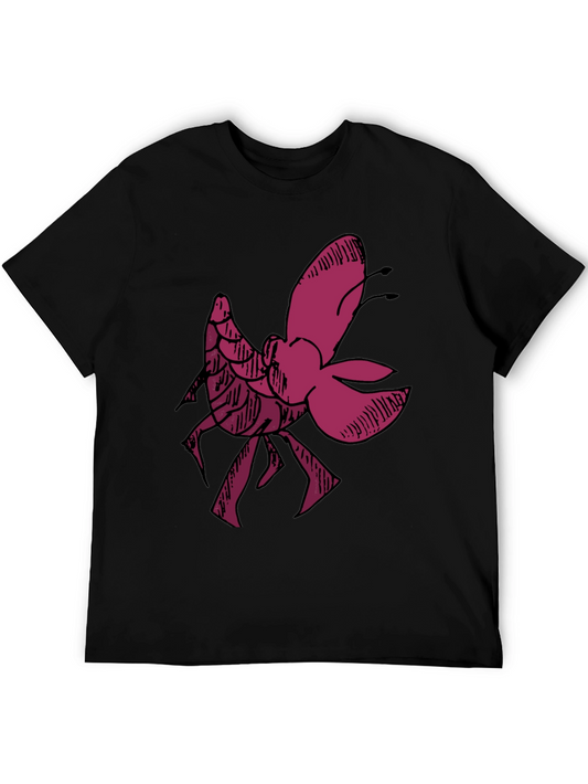 Abstract Butterfly Graphic Tee - Black