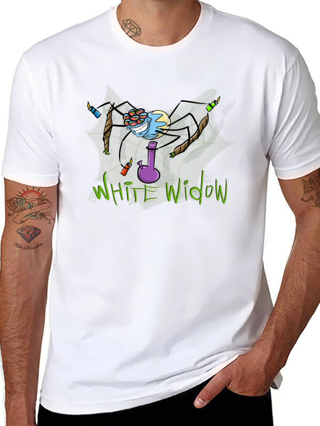 White Widow Spider Graphic Tee