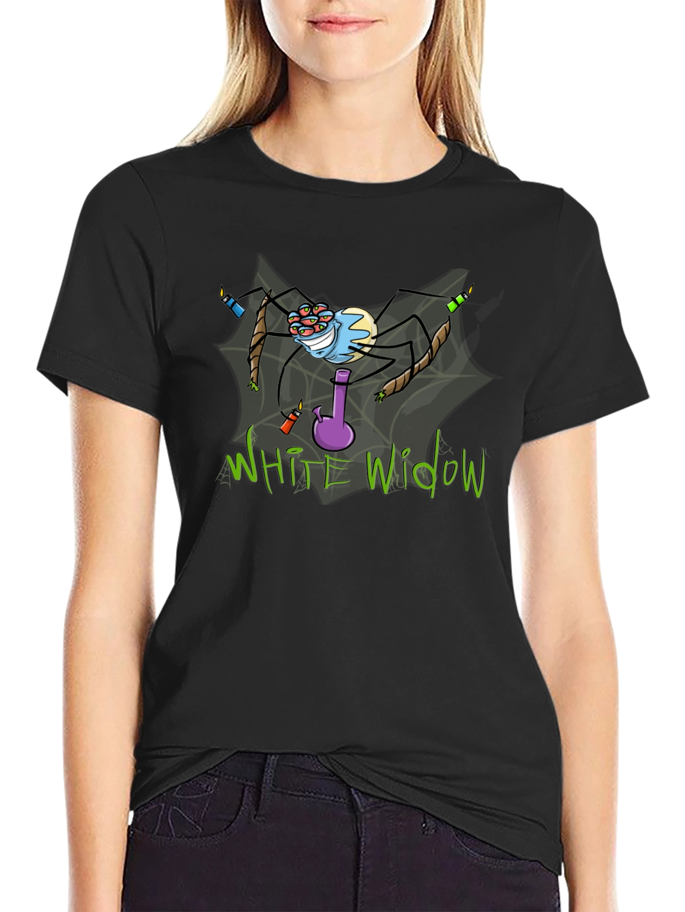White Widow Spider Graphic Tee