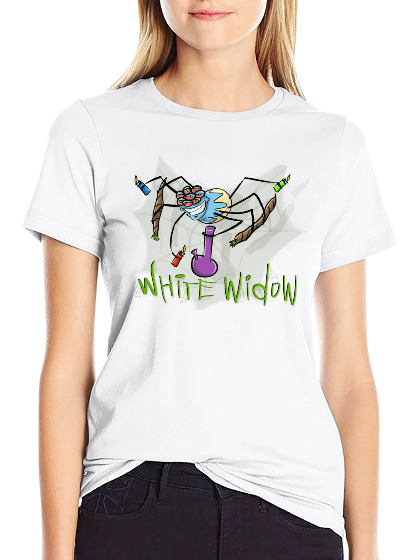 White Widow Spider Graphic Tee