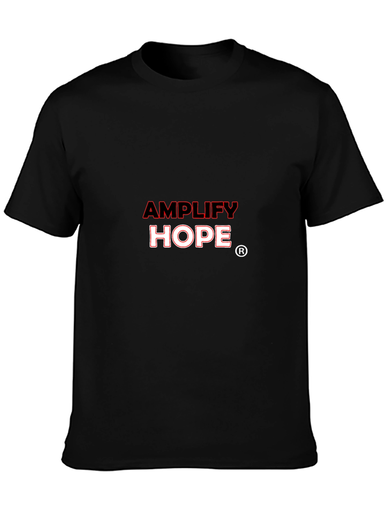 Amplify Hope Graphic T-Shirt - Black Crew Neck Tee