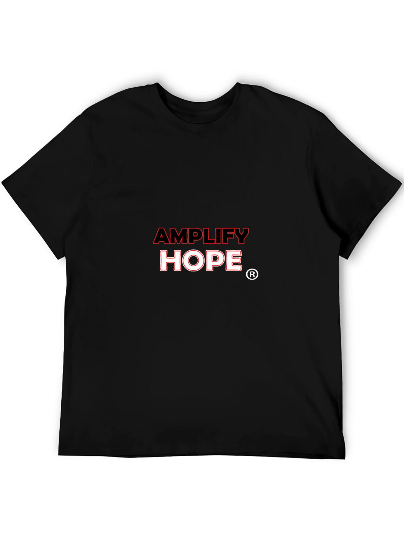Amplify Hope Graphic T-Shirt - Black Crew Neck Tee