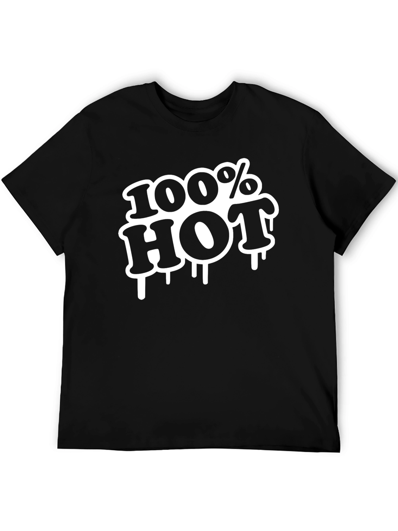 100% Hot Graphic Tee - Black