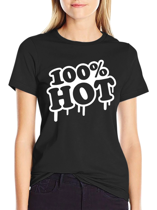 100% Hot Graphic Tee - Black