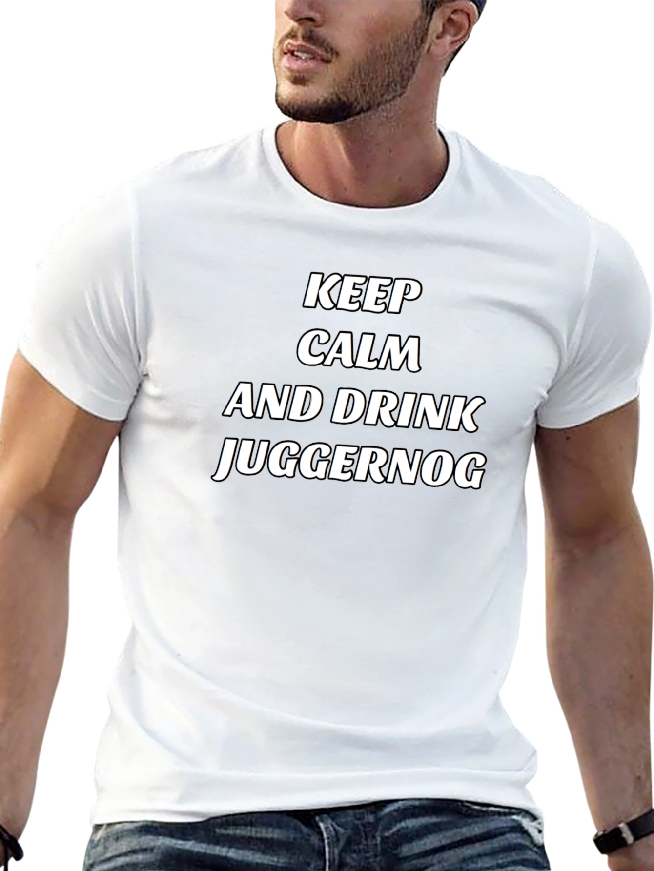Keep Calm and Drink Juggernog Black T-Shirt
