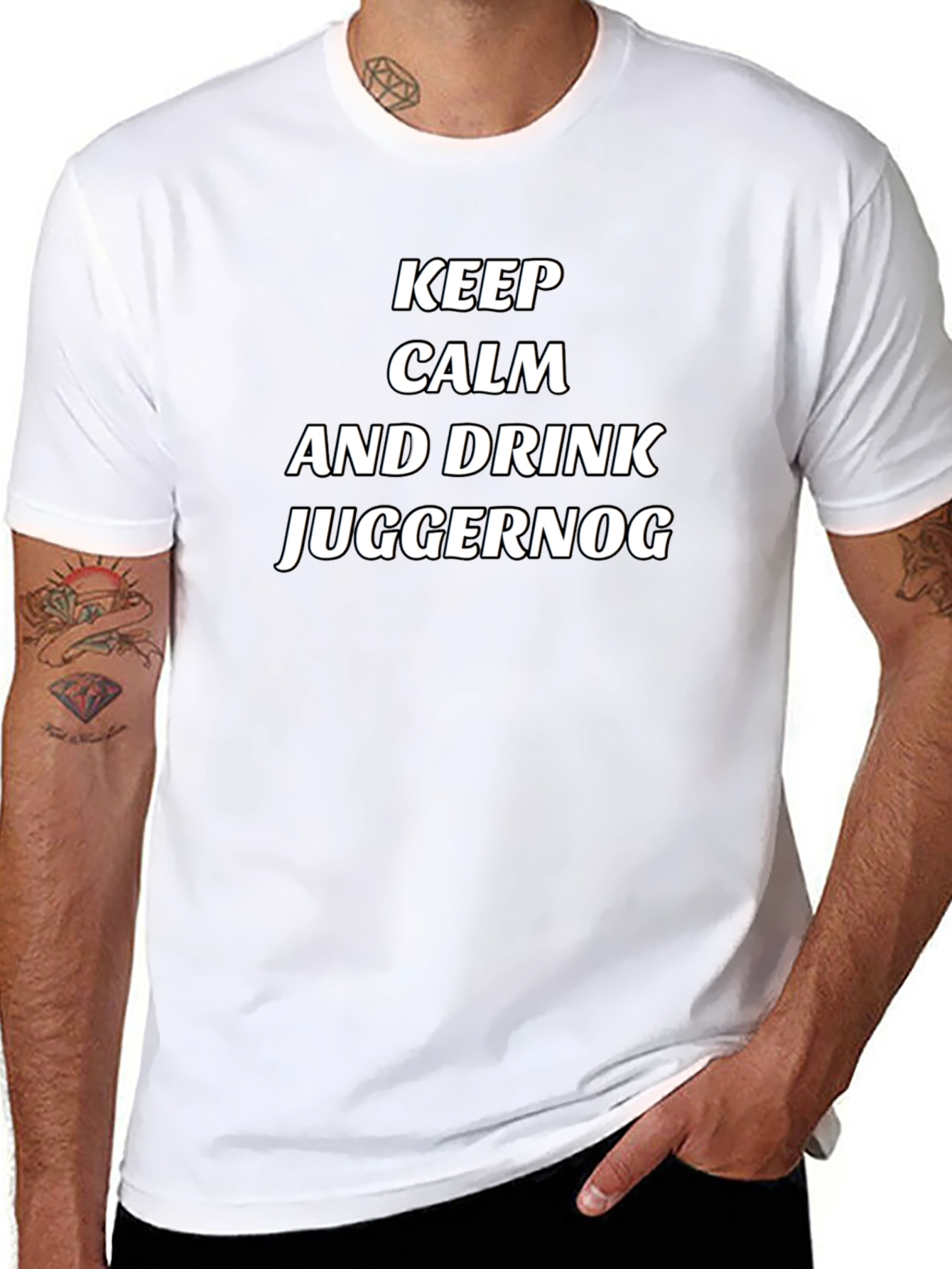 Keep Calm and Drink Juggernog Black T-Shirt