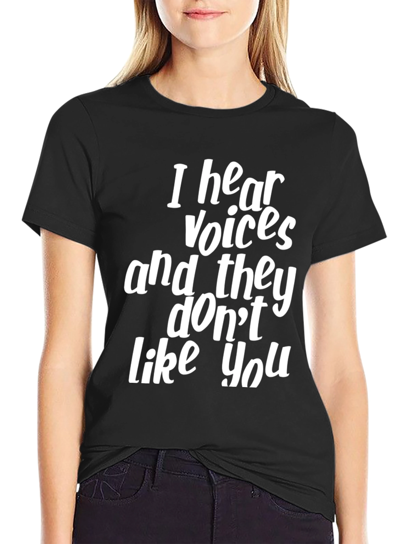 Humorous I Hear Voices Graphic T-Shirt