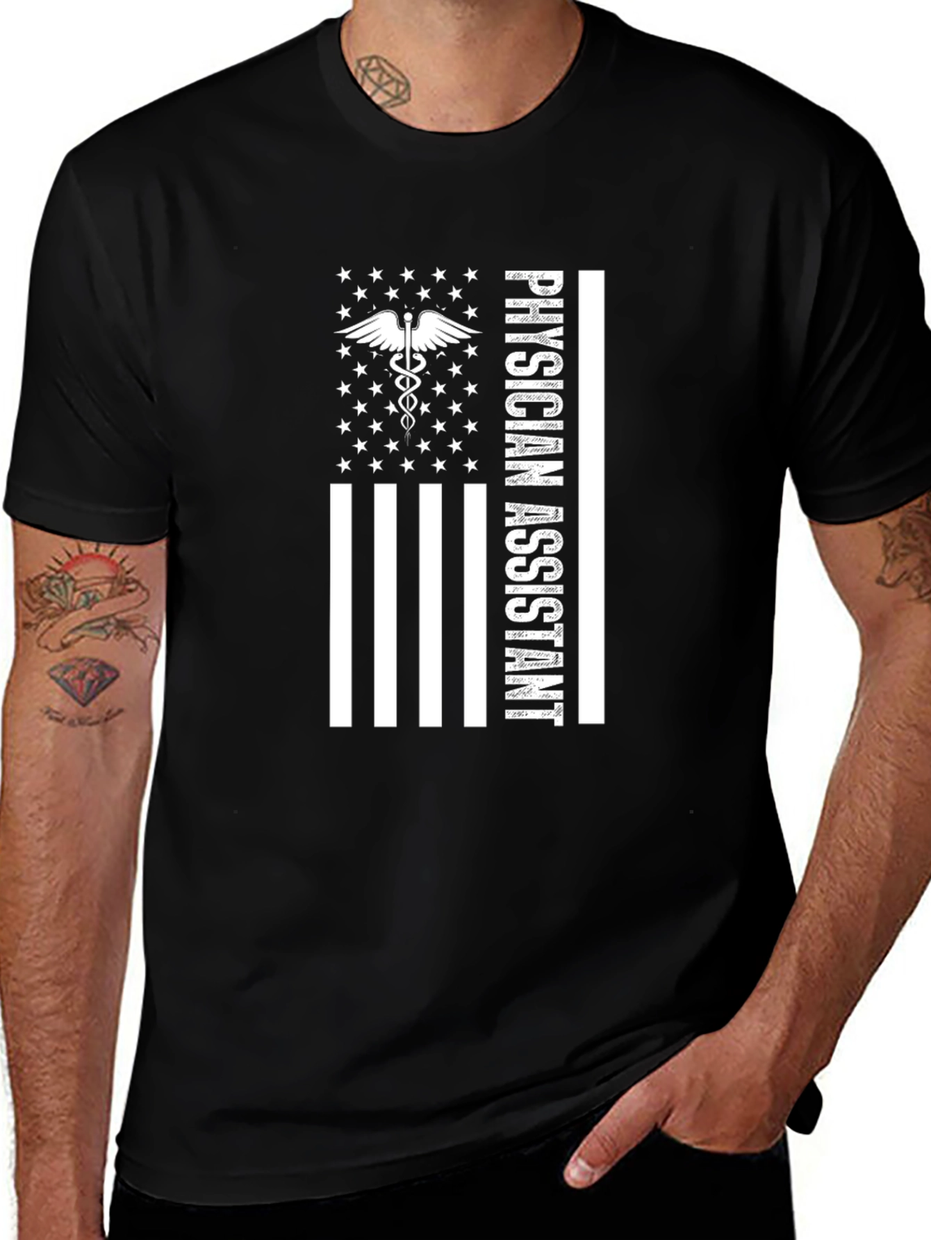 Physician Assistant American Flag T-Shirt