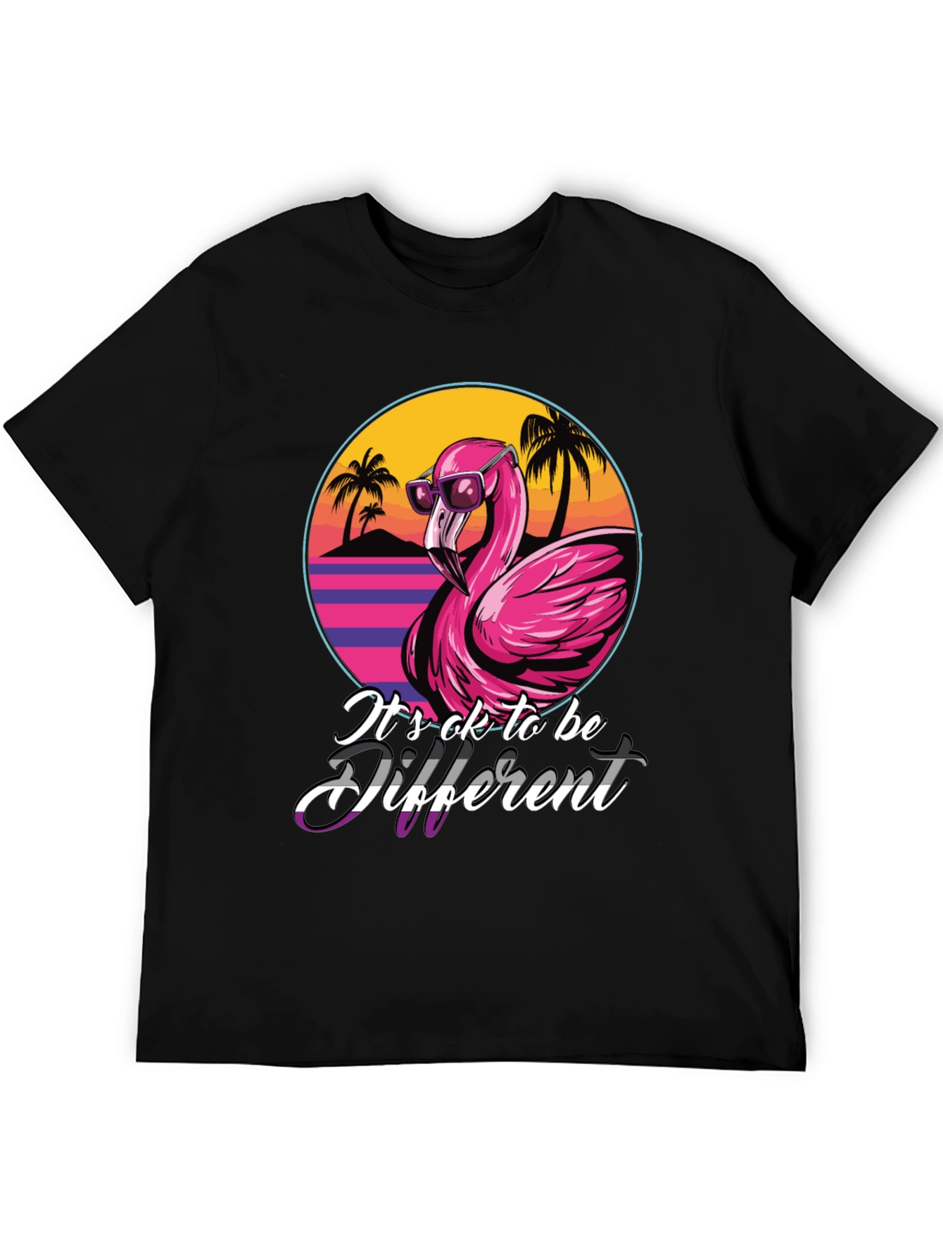 Its ok to be different T-Shirt Flamingo Tee