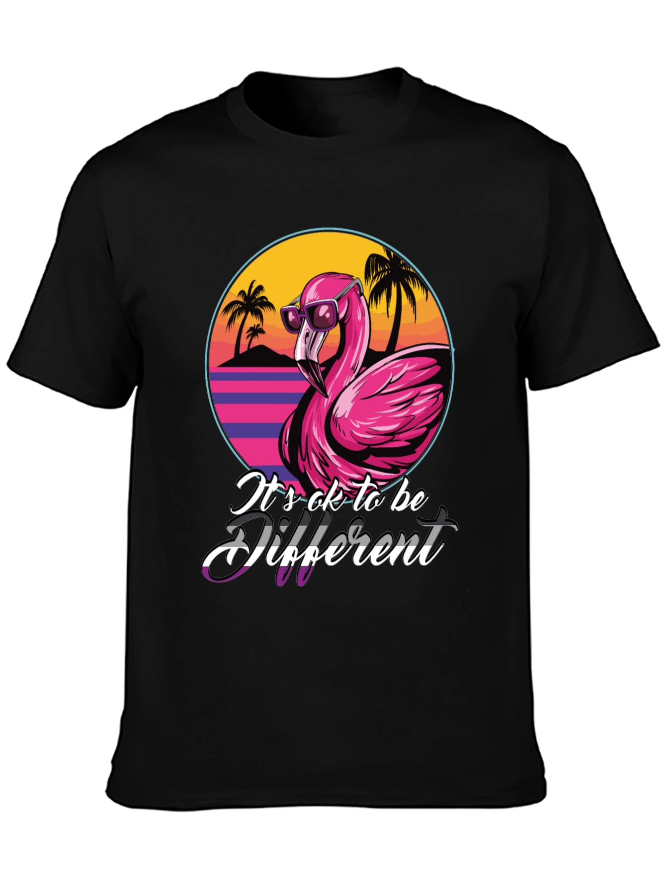 Its ok to be different T-Shirt Flamingo Tee