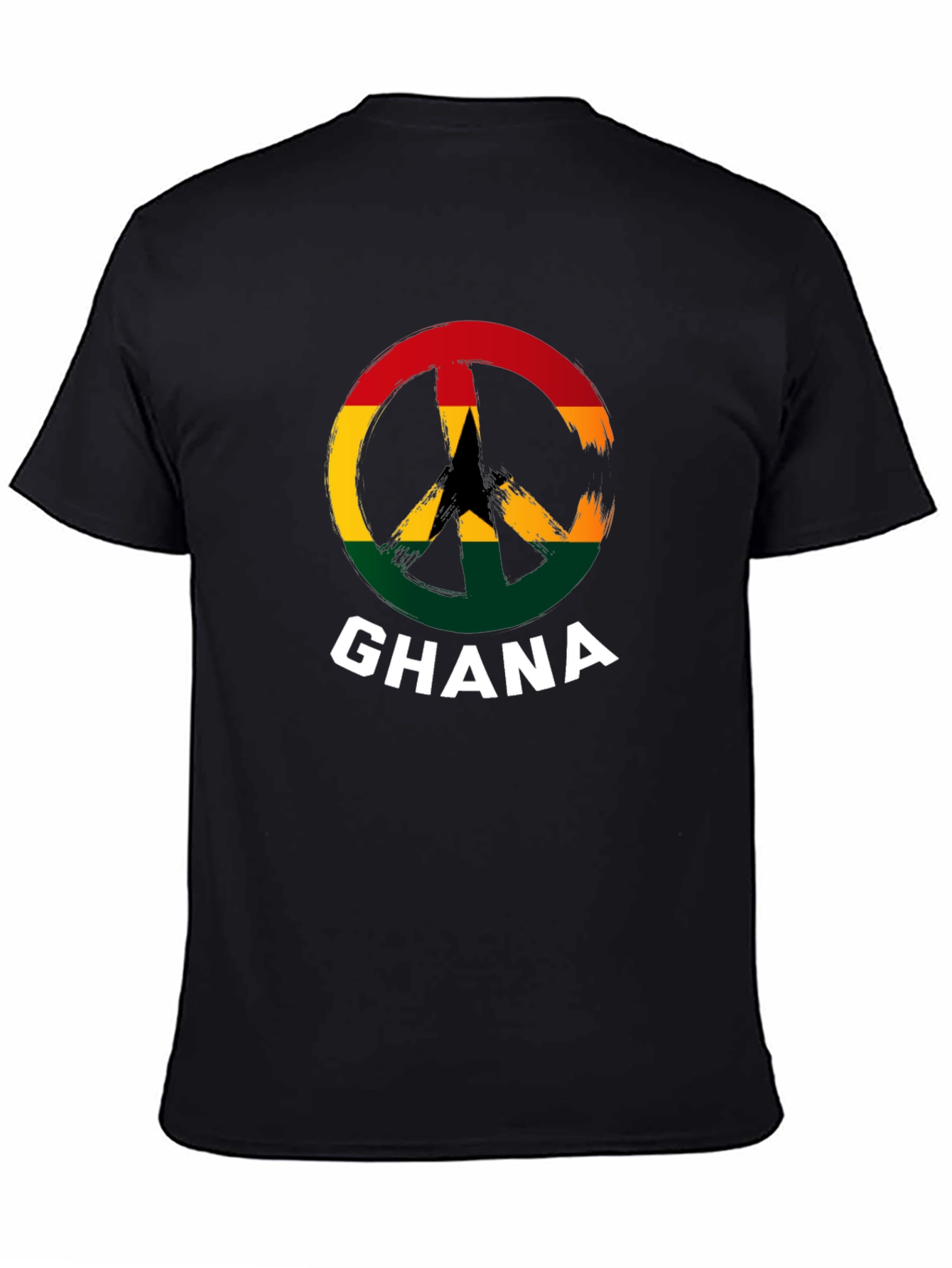 Ghana Peace Sign T-Shirt - Black
