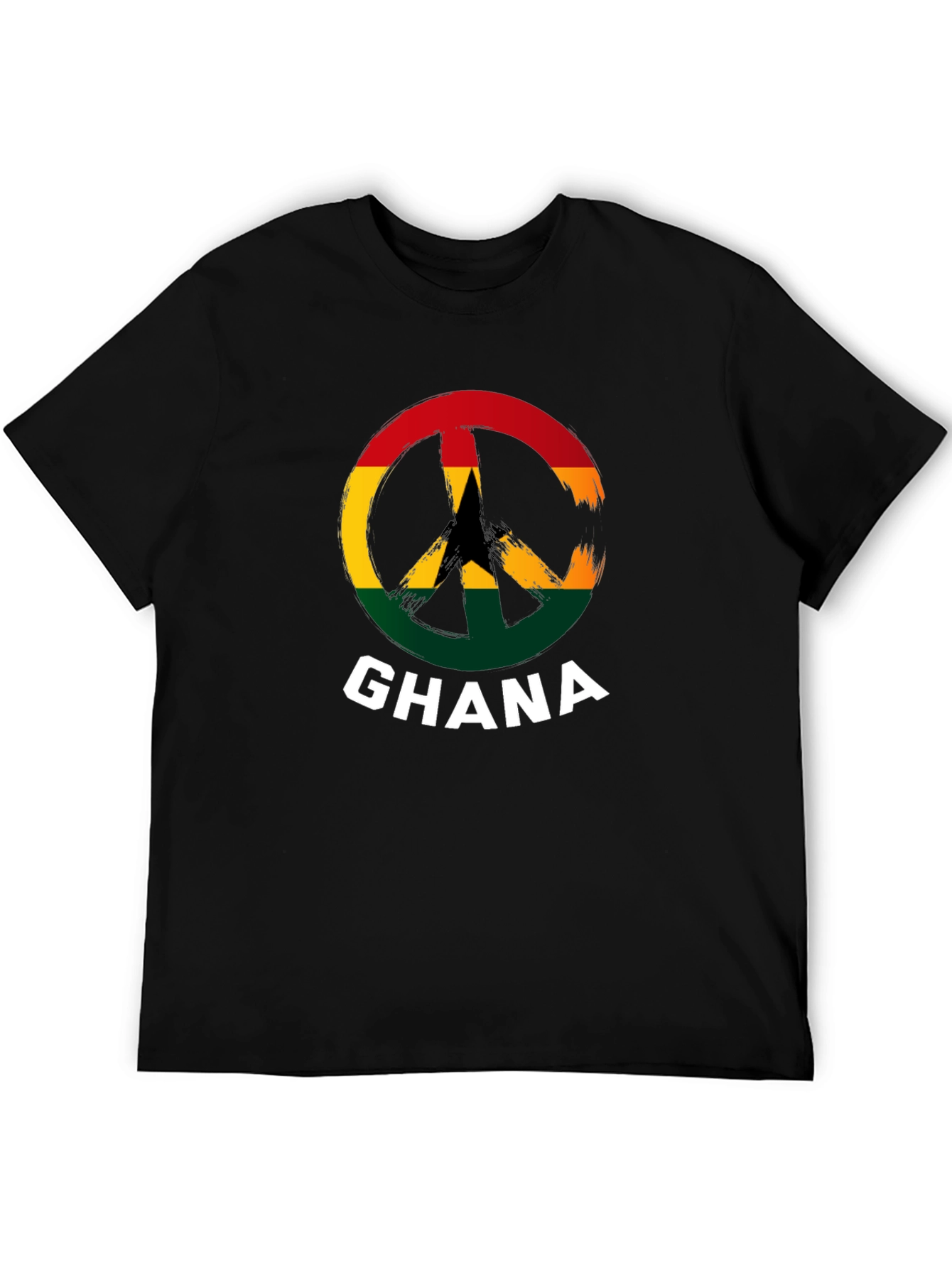 Ghana Peace Sign T-Shirt - Black