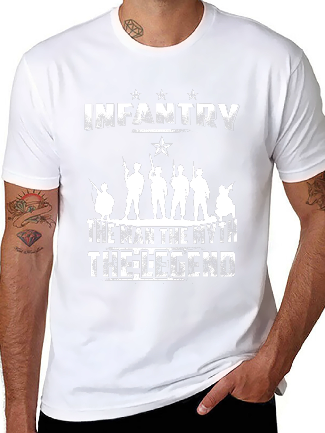 Infantry The Man Myth Legend Black T-Shirt