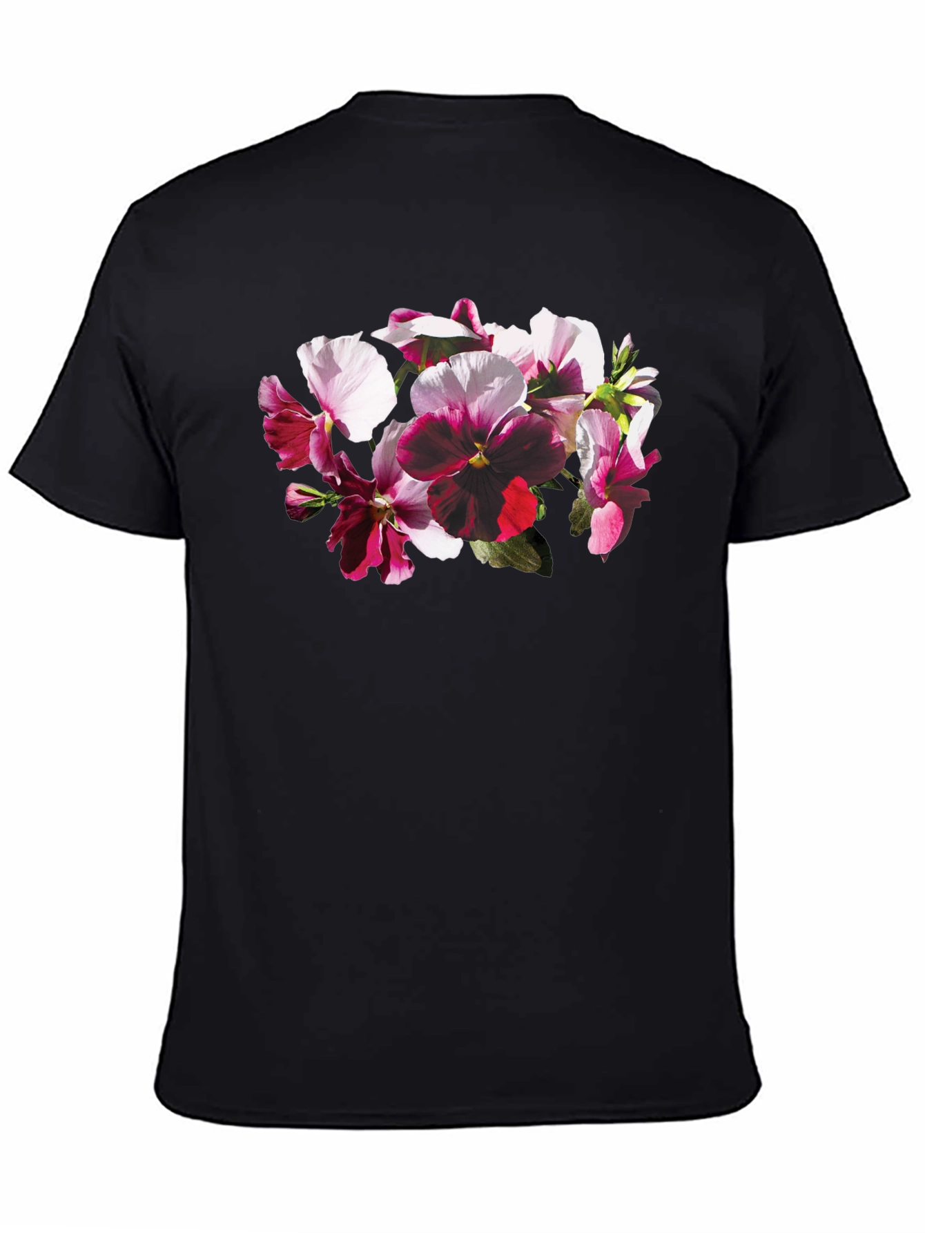 Floral Bouquet Graphic Black T-Shirt