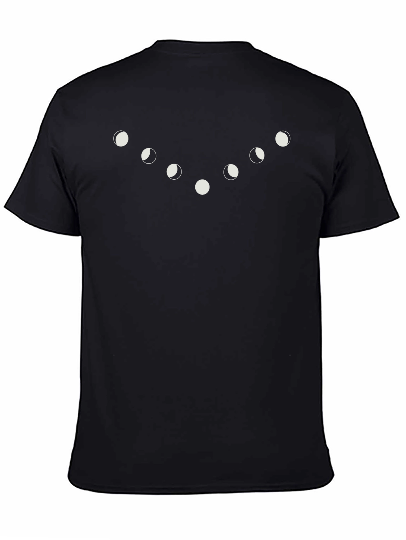 Lunar Phase Graphic Tee - Stylish Black Cotton T-Shirt