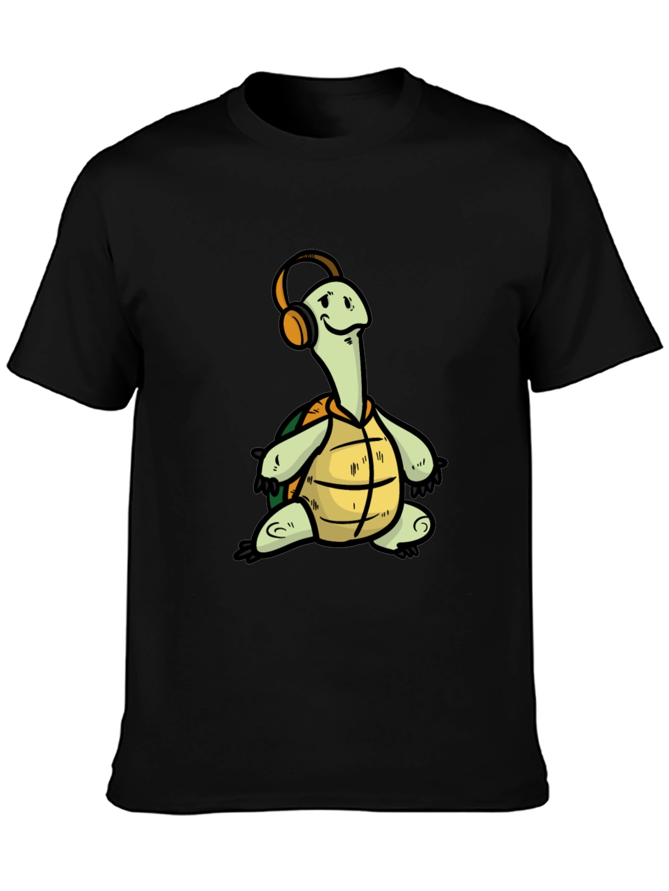 Turtle with Headphones Graphic T-Shirt