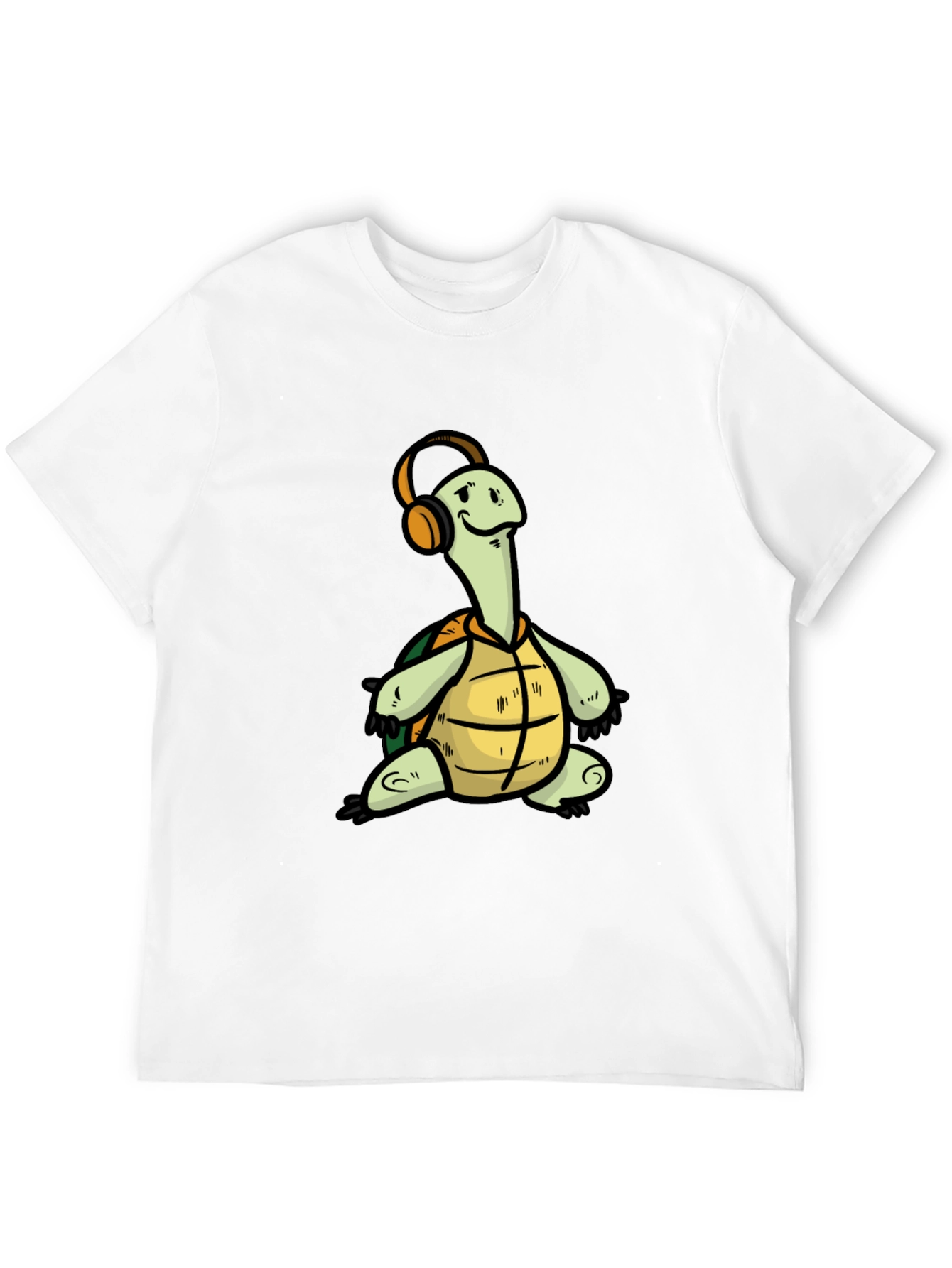 Turtle with Headphones Graphic T-Shirt
