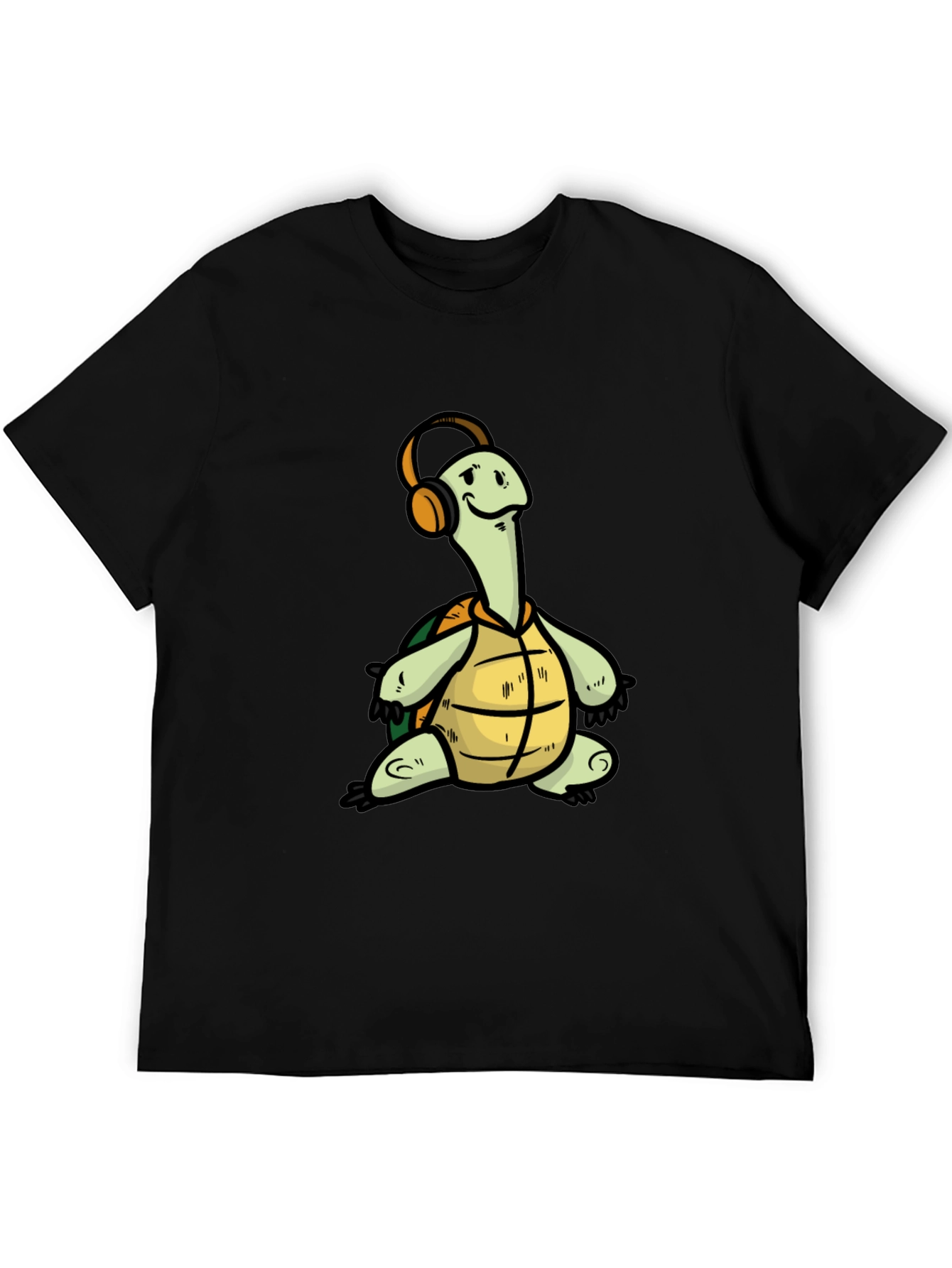 Turtle with Headphones Graphic T-Shirt