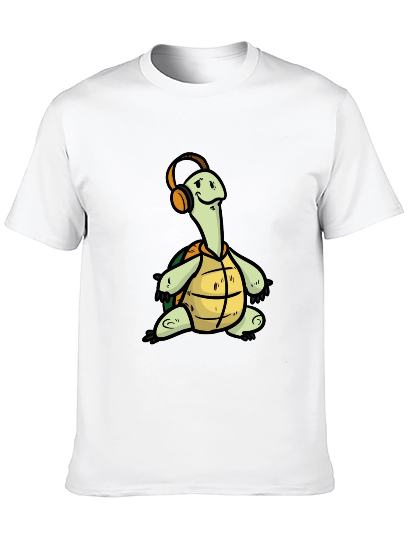 Turtle with Headphones Graphic T-Shirt