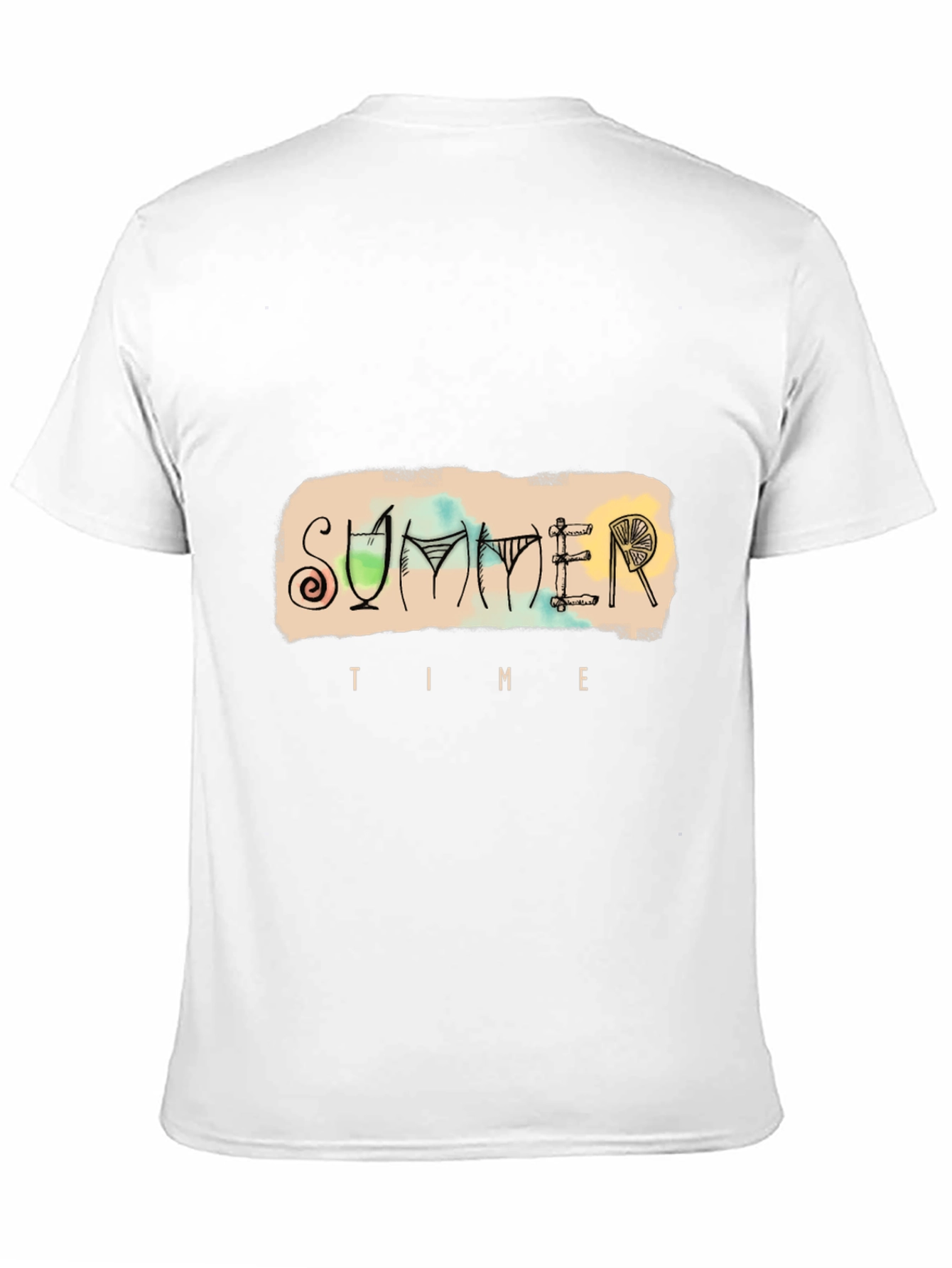 Summer Time Graphic Tee - Black Cotton T-Shirt