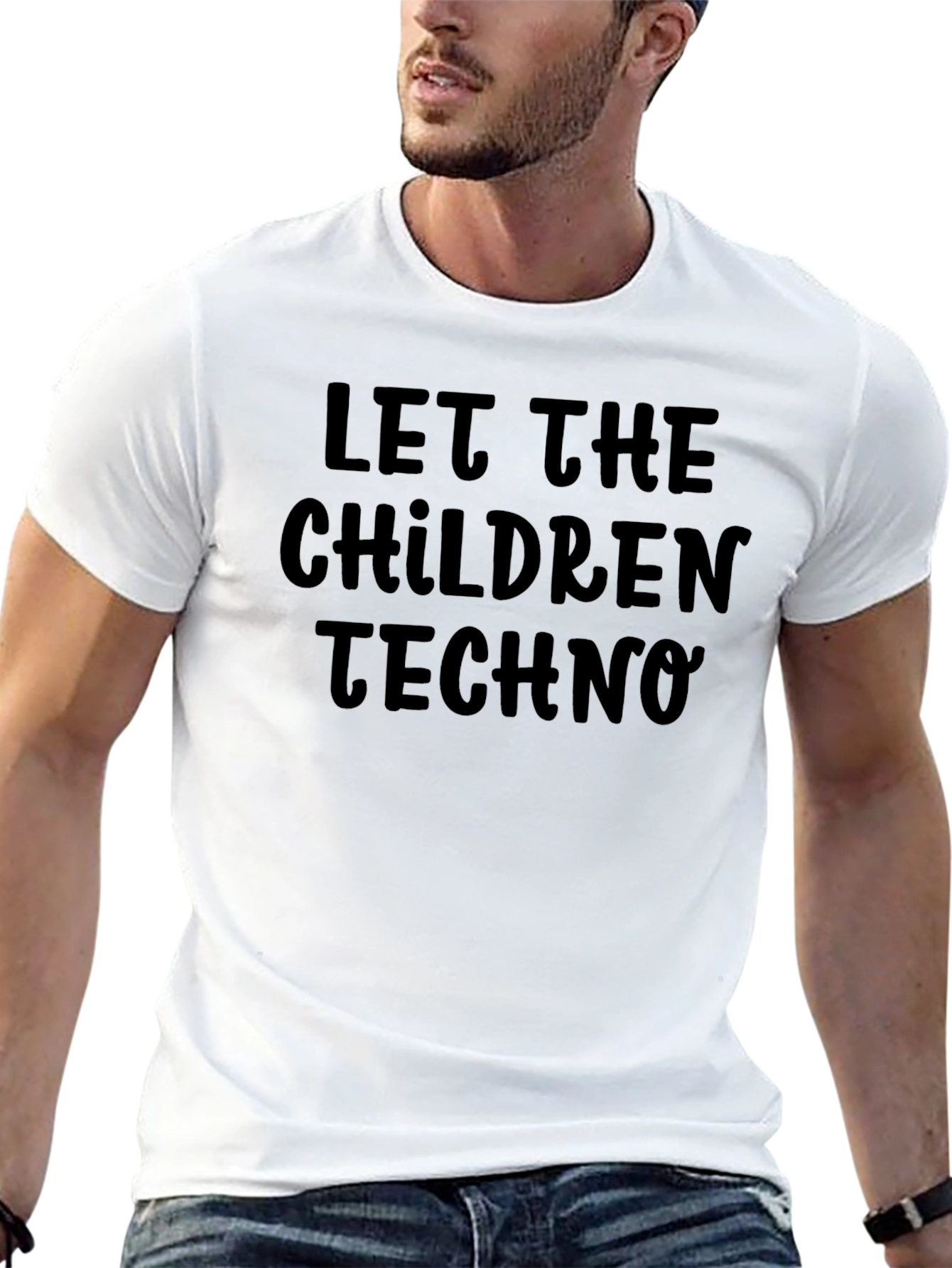 Let The Children Techno Black T-Shirt