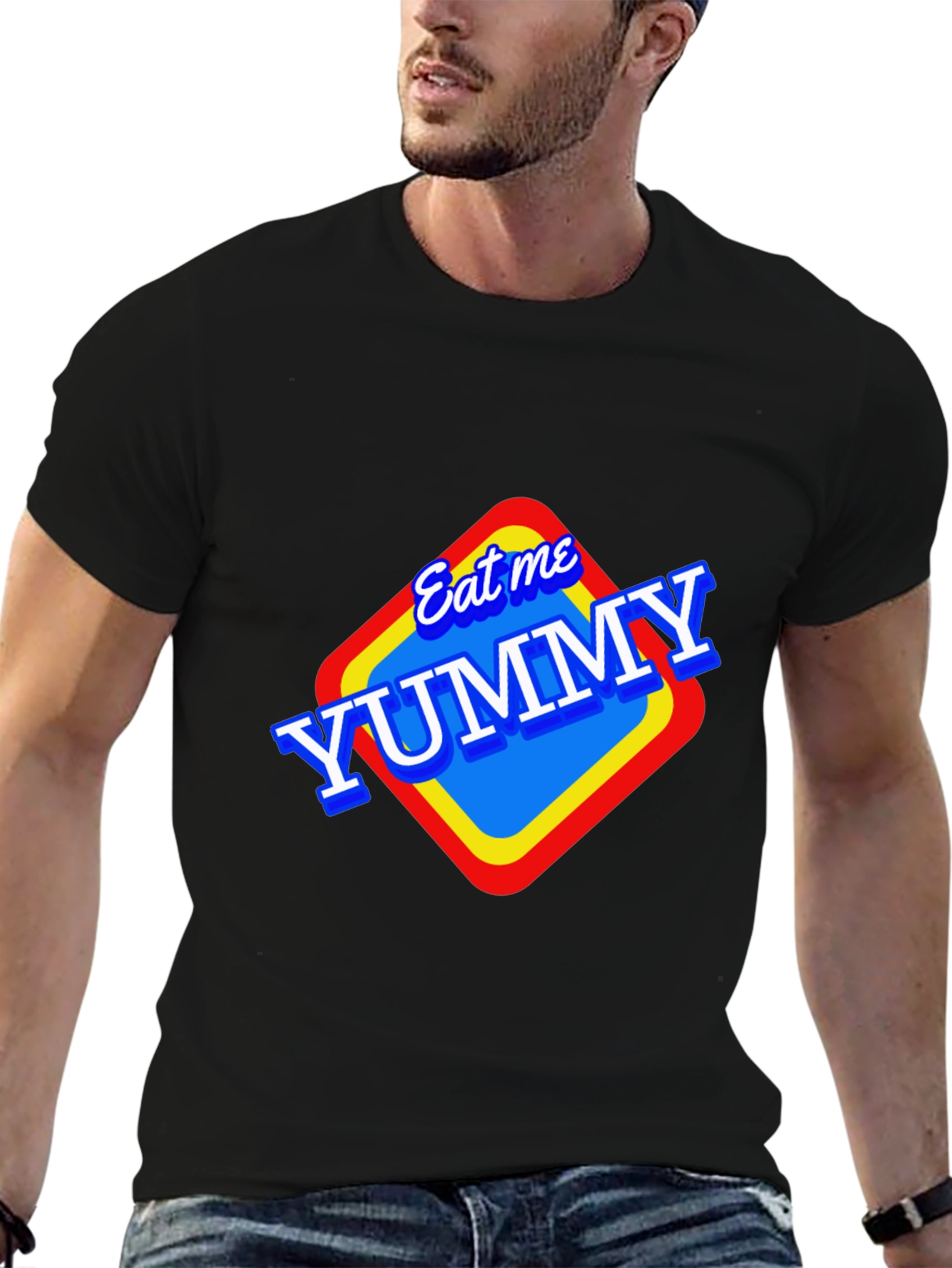 Eat Me Yummy Graphic Tee - Black Unisex T-Shirt