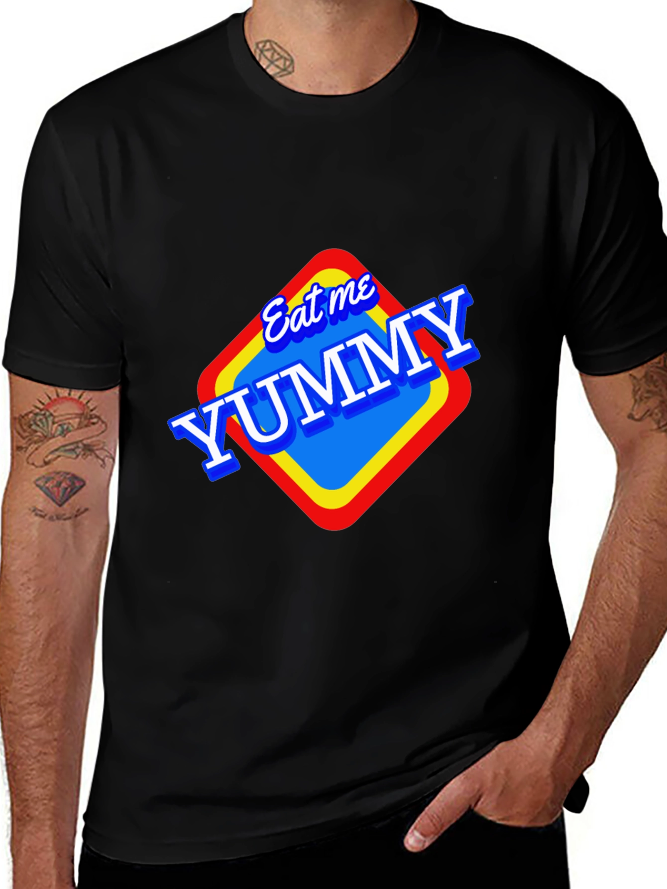 Eat Me Yummy Graphic Tee - Black Unisex T-Shirt