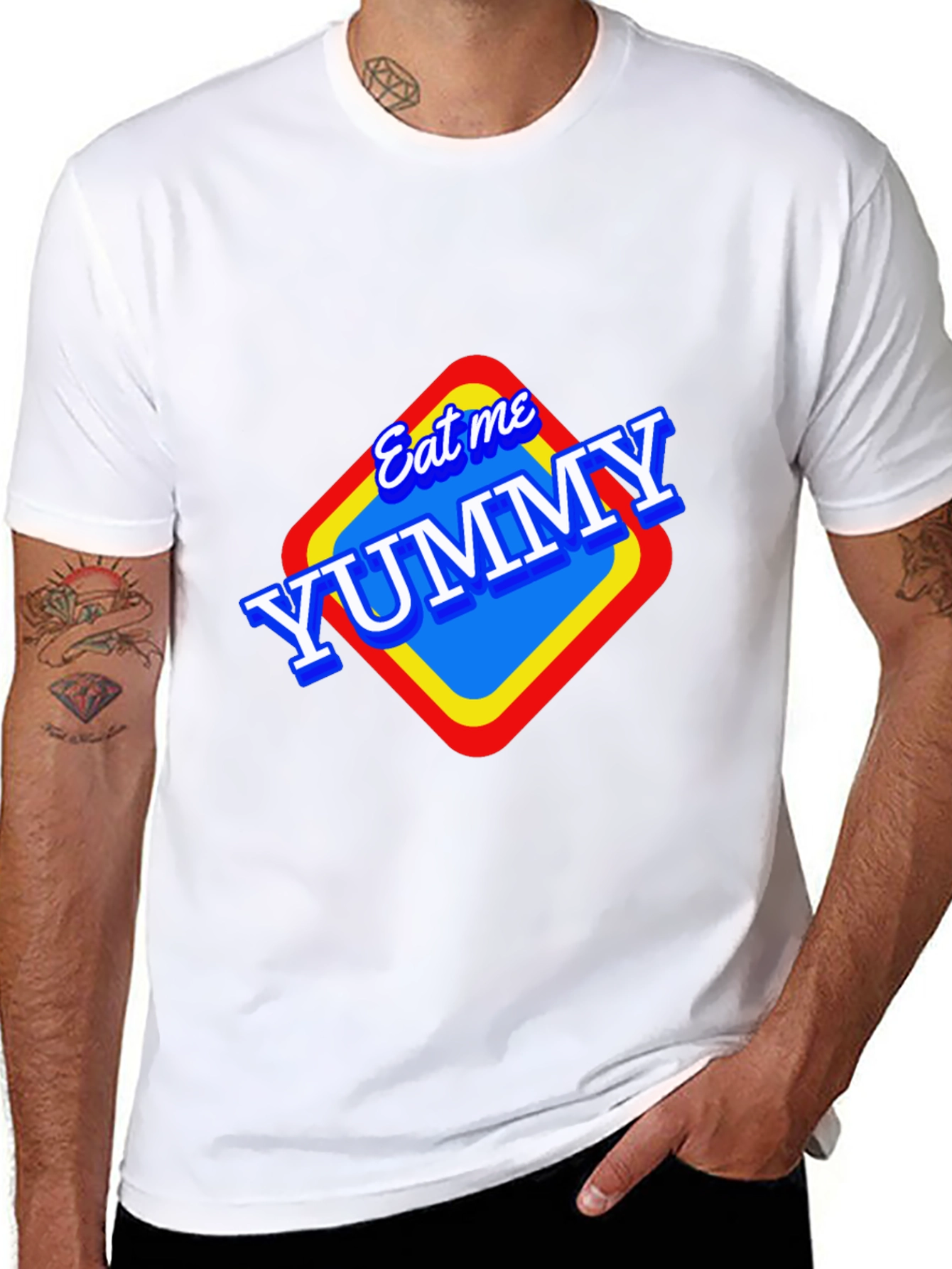 Eat Me Yummy Graphic Tee - Black Unisex T-Shirt