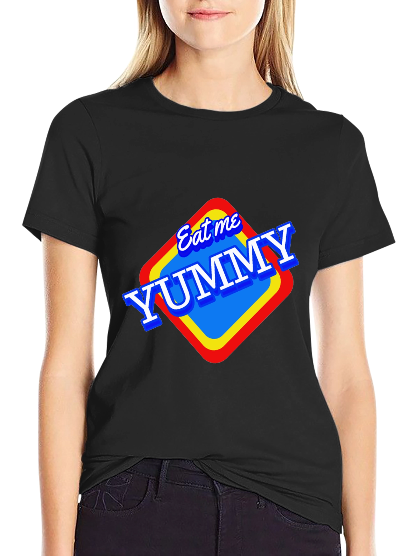 Eat Me Yummy Graphic Tee - Black Unisex T-Shirt