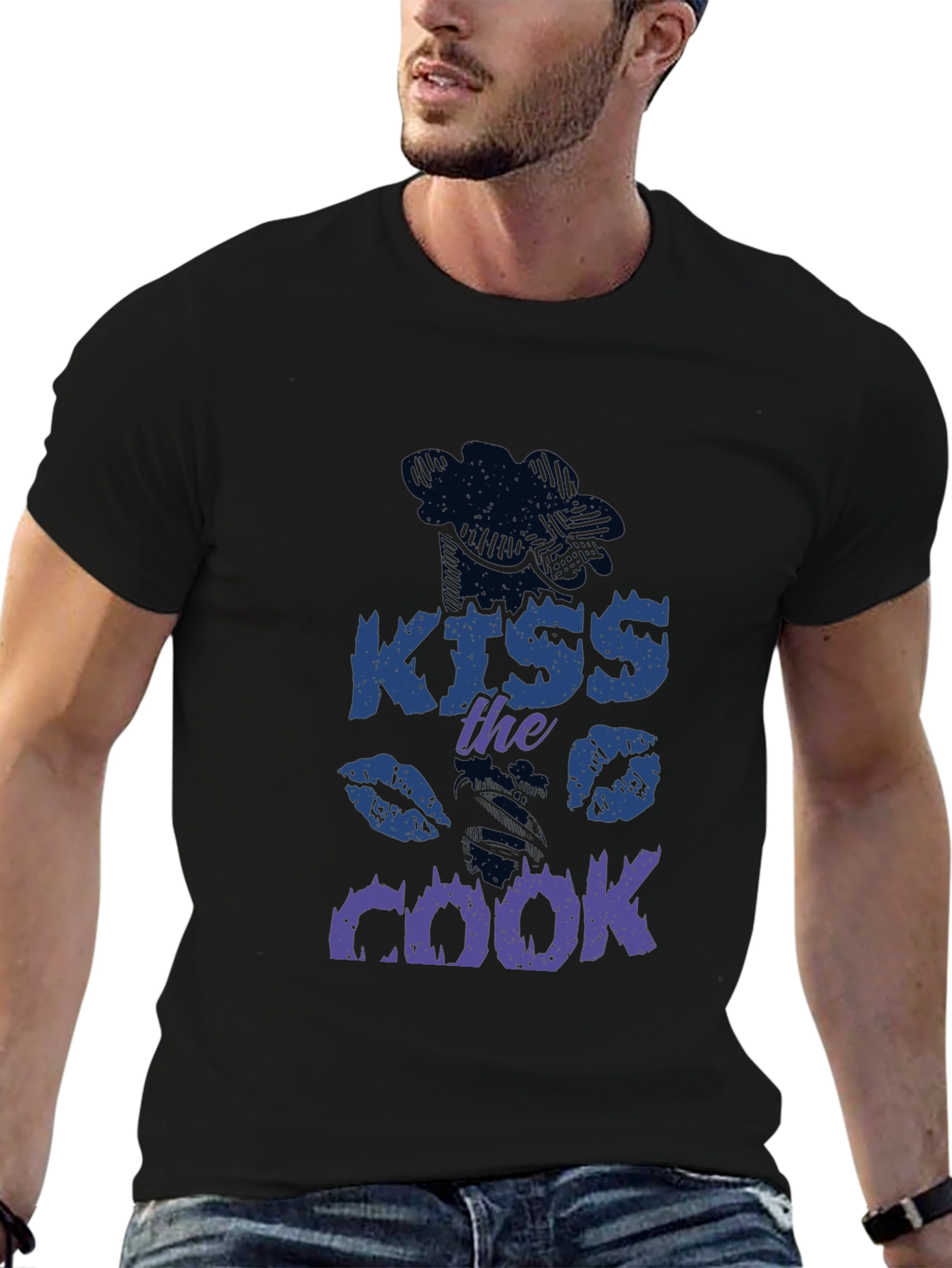 Kiss The Cook T-Shirt - Novelty Chef Shirt