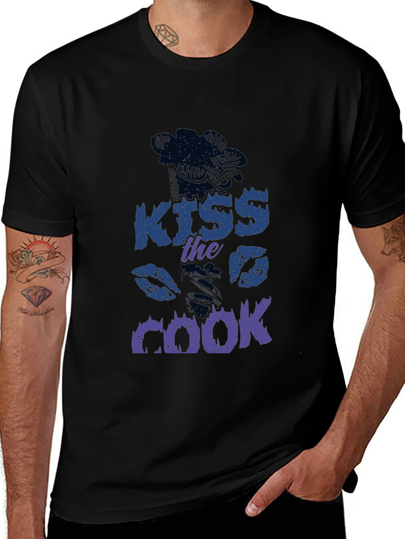 Kiss The Cook T-Shirt - Novelty Chef Shirt